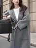 Abrigo de Lana de Moda Británica para Mujer 2026 Nuevo Estilo Otoño e Invierno Abrigo de Lana Versátil con Capucha de Longitud Media