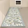 Alfombrilla de Suelo Impermeable, Resistente al Aceite, Antideslizante, Resistente a las Manchas, Estilo Americano para Cocina, Alfombra de Cuero Lavable para el Hogar, Felpudo
