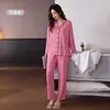 2026 Pijamas Nuevos para Mujer, Primavera y Otoño, Algodón Puro, Manga Larga, Tacto de Alta Gama, Tallas Grandes para Madres de Mediana Edad, Conjunto de Ropa de Casa 100% Algodón