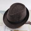 Chapéu de Coco Outono e Inverno Chapéu para Homens de Meia-Idade e Idosos Chapéu de Coco de Lã Xadrez Chapéu de Algodão Quente Chapéu de Vovô Chapéu de Jazz de Inverno