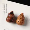 Madera de Azufaifo Golpeada por Rayo Patrón Serpiente Calabaza Pequeña Accesorios de Madera Llavero DIY Hecho a Mano Colgante Accesorios Colgantes Venta al por Mayor