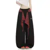 Pantalones Deportivos Casuales de Algodón a Cuadros Estilo Americano con Capas y Caída Sueltos para Hip-Hop Street Dance Pierna Ancha
