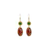 Pendientes Artísticos Retro Asimétricos de Corazón de Joyería Vintage de Segunda Mano Pendientes Trendy Coloridos de Perla de Vidrio Resistentes