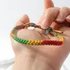 Pulsera Trenzada de Cuerda Roja, Nudo Chino, Nudo Flor de Durazno, Pulsera Tejida Finamente, Cuerda de Cinco Colores del Festival del Bote del Dragón, Joyería de Mano para Estudiantes de Atracción Turística al por Mayor