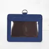 Porta-Crachá de Identificação de PU Porta-Cartão Capa para Cartão Documento Cordão de Funcionário Cordão de Estudante Crachá Escolar Negócios Atacado