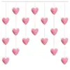Cortina Rosa de Medio Panel Decorativa con Temática de Fresas y Estilo Girly, Instalación sin Taladro para Puerta de Dormitorio y Baño
