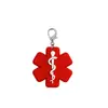 Llavero de PVC Rojo para Atención Médica, Llavero con Cierre de Langosta, Llavero Creativo Periférico Pequeño Regalo Creativo
