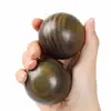 Pelota de Sandalo Morado para Mano, Pelota de Fitness de Madera Maciza, Pelota de Salud de Sandalo sin Pintar, Pelota de Sandalo Verde, Adorno de Mano