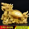 Adorno de Tortuga Dragón Madre e Hijo de Bronce, Tortuga Cabeza de Dragón de Cobre, Tortuga Bagua, Decoración Artesanal para Hogar, Sala de Estar, Oficina