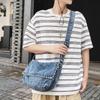 Bolso bandolera para hombre de mezclilla con textura retro, bolso pequeño portátil moderno 2025 nuevo, casual versátil, para teléfono móvil, bolso de hombro para mujer