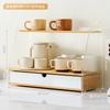 Estante de Almacenamiento para Tazas de Mesa de Comedor Gabinete Estante Interior para Tazas Estante de Almacenamiento para Tazas de Té Estante de Escritorio para Vasos de Agua Estante Organizador para Juego de Té