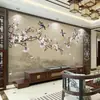 Nuevo fondo de pared de TV chino papel tapiz dormitorio papel tapiz sin costuras flor y pájaro mural tridimensional sala de estar Película y Televisión Tela de pared