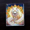 Color dorado thangka pintura núcleo mitad pintado a mano dorado pintado dorado zorro de nueve colas hada lienzo thangka pintura núcleo figura fija thangka pintura núcleo