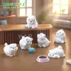 Micro-Paisaje Creativo Lindo Perro Blanco Pequeño Gordito Muñeca Linda Accesorios de Decoración DIY Mini Adornos de Escritorio