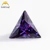 3x 3 ~ 12x 12mm 5A triángulo ángulo recto circonita de color colección Wuzhou gema artificial piedra desnuda venta al por mayor