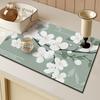 Adecuado para vajilla, mesa de comedor absorbente de secado rápido, tapete antideslizante, aislamiento térmico y a prueba de humedad, tapete para fregadero, elegante y moderno.