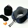 Entrega Direta da Fábrica Almofada de Apoio para Pescoço de Espuma de Memória de Rebound Lento em Formato U, Almofada Portátil para Viagem e Cochilo Camelback, Personalização de Almofada em Formato U