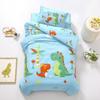 Conjunto de três peças de algodão infantil sem núcleo Jardim de infância Soneca Cartoon Lençol Capa de colcha Capa de colcha de algodão Capa de colcha de cama