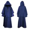 Capa Medieval de Halloween Túnica con Capucha Capa para Hombre y Mujer Mago Vampiro Capa de la Muerte Disfraz cospay