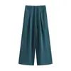 Pantalones de lino de verano para mujer, finos, fluidos, holgados, de pierna recta, casuales, de pierna ancha, frescos, protectores del sol, relajados, estilo old money