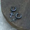 Pendientes de Acero Inoxidable con Forma de Cruz y Pendientes para Hombre de Estilo Callejero Moderno, Estilo Cool Ins Japonés y Coreano, Pendientes de Borla de Gama Alta, Venta Directa
