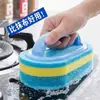Escova de Limpeza para Azulejos de Cerâmica de Cozinha e Banheiro Jiejie Remoção de Manchas de Pia Limpeza de Utensílios de Cozinha Fogão com Cabo Escova de Esponja