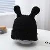 Chapéu Infantil Estilo Coreano Outono e Inverno Chapéu de Lã Quente Pelúcia Espessa Chapéu de Tricô com PomPom Grande Protetor de Orelha para Meninos e Meninas