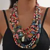 Collar Retro Exagerado Europeo y Americano para Mujer Estilo Bohemio Hecho a Mano con Cuentas Joyería de Cuentas Nueva Venta al por Mayor Transfronteriza
