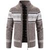 Suéter cárdigan de otoño para personas de mediana edad y ancianos, suéter grueso con forro polar, abrigo para hombre, ropa para papá, comercio exterior de Jiaxing al por mayor