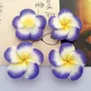 30mm Flor de Argila Macia Flor Plumeria Acessórios de Joia Fábrica Artesanal DIY Brincos de Viagem de Verão Colar Pingente Material