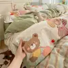 Juego de ropa de cama de cuatro piezas ultra suave, seguro para bebés, Clase A, nuevo modelo 2026, sábana y funda de edredón para dormir sin ropa para estudiantes, juego de tres-cuatro piezas para dormitorio
