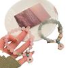 Pulsera de Cristal Rosa Dulce y Fresca Estilo Hada con Hebilla de la Paz, Pulsera de la Amistad para Estudiante con Elementos de Estilo Nacional