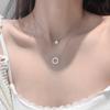 Colar Dupla Camada Sol Sorridente de Prata 925 Design Simples Sensação Feminino 2020 Nova Corrente de Clavícula Nicho