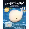 Luz de noite best-seller transfronteiriça, luminária de cabeceira para quarto, lâmpada de silicone que acende ao toque, temporizador, presente de aniversário para crianças atacado