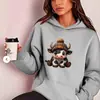 Sudadera con Capucha de Comercio Exterior Transfronterizo con Lindo Diseño de Vaca Pequeña Adecuada para Temuwish Amazon
