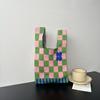 Bolsa Tricotada com Senso Avançado Nova Bolsa de Pulso de Desenho Animado Bolsa de Férias Bolsa de Mão Nicho Versátil Bolsa de Mão Bolsa de Presente