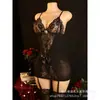Lencería sexy seductora, vestido con portaligas, ropa de dormir para mujer, conjunto de encaje adelgazante sin espalda, fajas al por mayor
