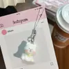 Lindo Perro de Resina con Estéreo de Felpa de Tamaño Mediano Colgante Muñeco Pequeño Colgante para Teléfono Móvil Llavero DIY Accesorios de Joyería