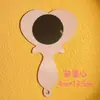Espelho pequeno de madeira DIY espelho de madeira feito à mão argila ultraleve espelho decorativo brinquedos de artesanato em madeira pintados