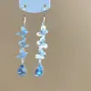 Pendientes Colgantes de Borla de Mariposa Incrustados de Diamantes, Pendientes con Gancho para la Oreja Estilo Resort de Playa de Verano, Pendientes de Diseño Elegantes