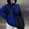 Suéter Pulóver de Punto con Cuello Redondo Transfronterizo Europeo y Americano Nuevo Estilo Otoño e Invierno 2026 Moda Simple Holgado de Color Sólido para Mujer