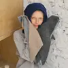 Bufanda Triangular de Punto Rayada Mezcla de Lana Casera 30 para Mujer en Otoño e Invierno Estilo Coreano Neutro Protección para el Cuello Bufanda Pequeña de Lana