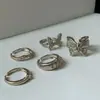 Anillo de Flor de Encaje Mariposa Flor de Iris Hueca Estilo Coreano de Gama Alta para Mujer, Mariposa Incrustada con Diamantes, Anillo Abierto Apilable al por Mayor