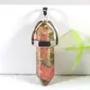 Exclusivo Transfronterizo de Amazon Columna Hexagonal Piedra Natural Cristal Ágata Péndulo Accesorio Forma Geométrica