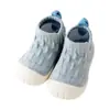 Calcetines de piso para bebé nuevos, color liso, suela suave, transpirables, a prueba de frío, antideslizantes, adecuados para niños y niñas, zapatos para antes de caminar, zapatos para caminar de bebé