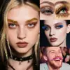 Máscara de Pestañas Holográfica Láser 5 Colores Diamante Brillo Cruce de Fronteras Maquillaje de Carnaval Maquillaje de Escenario Ojos Pestañas