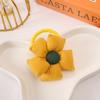 Corda de Cabeça de Girassol Anéis de Cabelo Infantis para Meninas Não Danificam o Cabelo Flor Fofa Acessório de Rabo de Cavalo Elástico Tridimensional para Meninas