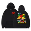 Produto Novo 2025 Un Verano Sin Ti Bad Bunny Estampa Anime Moda Moletom com Capuz Casual Masculino