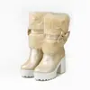 2026 Botas de Nieve de Tacón Grueso para Mujer Lolita Dulce con Lazo Botines Cálidos para Mujer Actividad