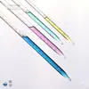 Pipeta de vidrio graduada para alimentar con bulbo de oreja Bulbo de succión azul Tubo de adición de líquido graduado de laboratorio 0.